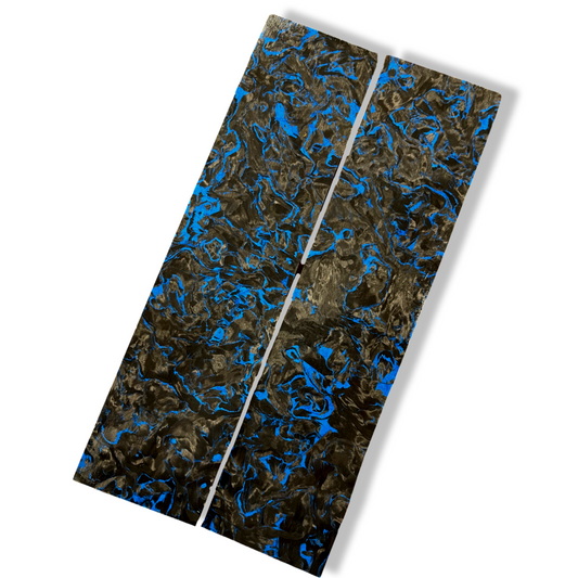 Blue Marbled Carbon Fiber Scale sets 1.5x6x1/8"