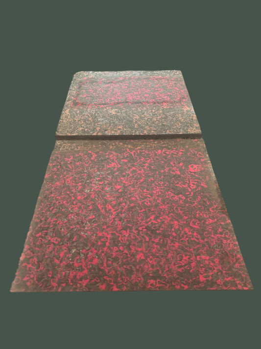 Blowout sale: 12x12 Red Marbled @ 1/8" thick.