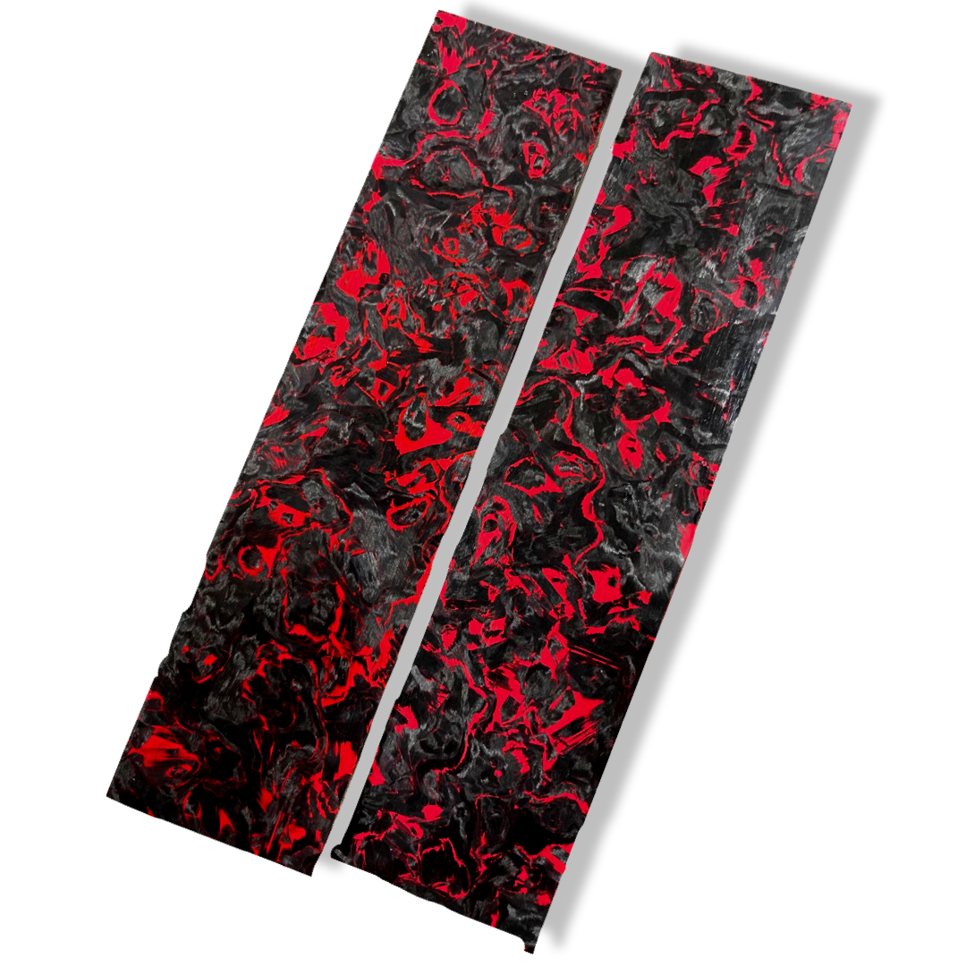 Red Marbled Carbon Fiber Scale sets 1.5x6x3/16"