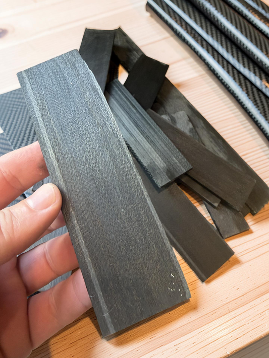13 Random Pieces of "Blackwood" Carbon Fiber