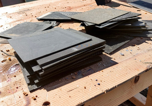 40+ Sheets of carbon fiber that are ~ 12x12 with a variety of thicknesses.